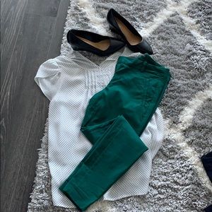 Forest Green Skinny Dress Pants